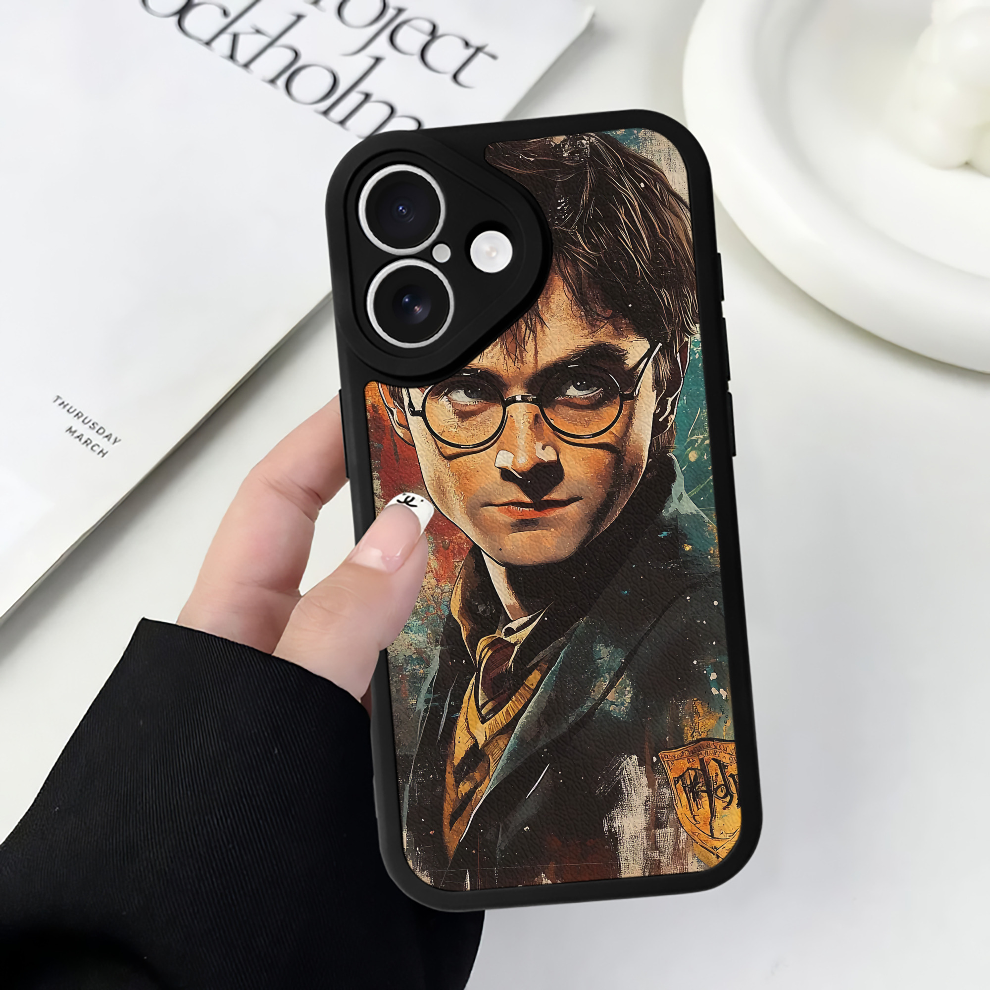 （画像用） Harry Potter ハリー・ポッターシリーズ 【iPhone 16シリーズ対応】シリコンスマホケース（レザー調） 材質：シリコン